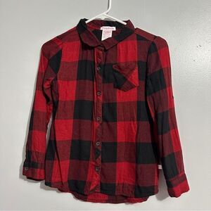 Tommy Bahama Buffalo Plaid Shirt Girls Size 12 Long Sleeve or 3/4 button up